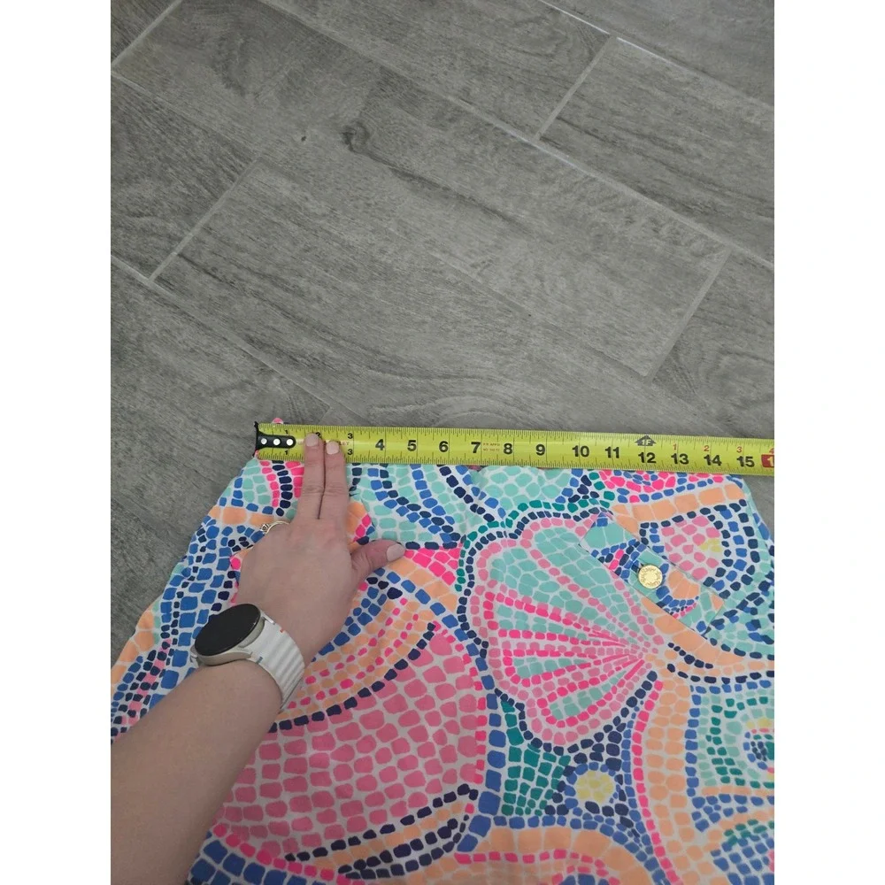 Lilly Pulitzer Skort Womens Small Mosaic Seashell Pink Blue Golf Tennis - Picture 3 of 6